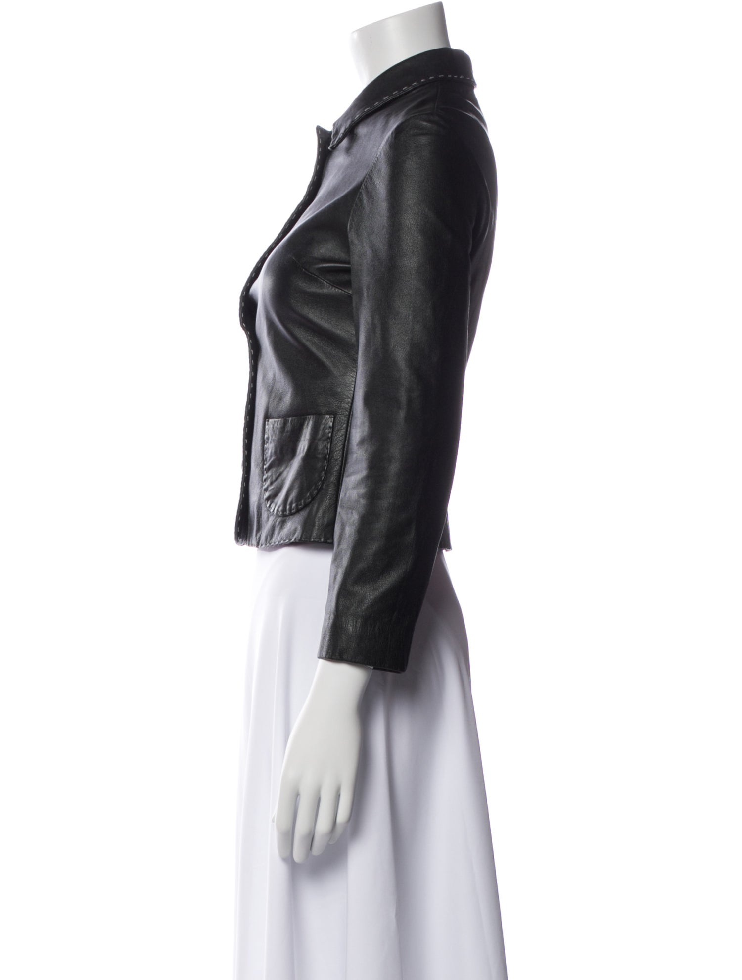 Neiman Marcus Lambskin Biker Jacket