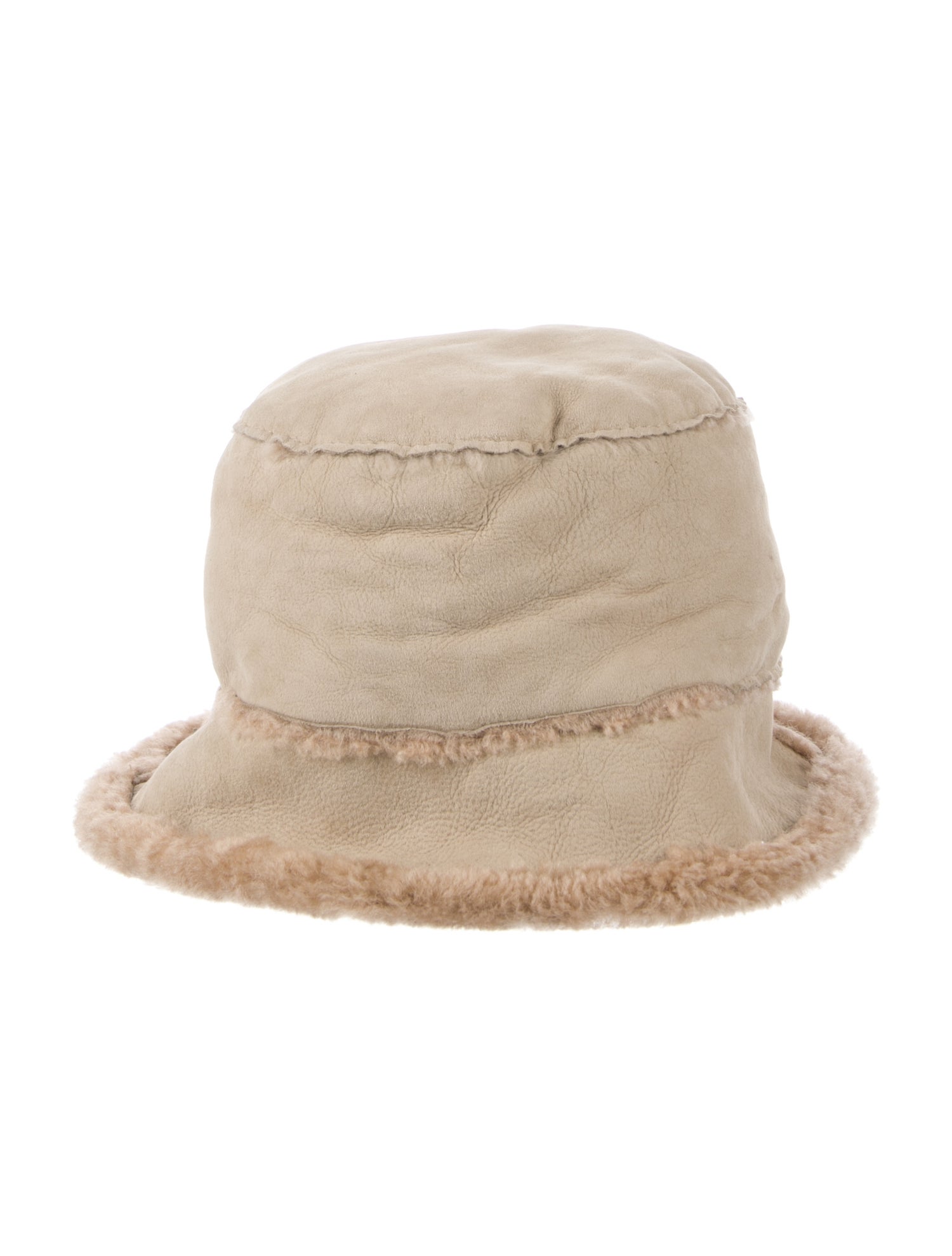 Neiman Marcus Lamb Fur Bucket Hat