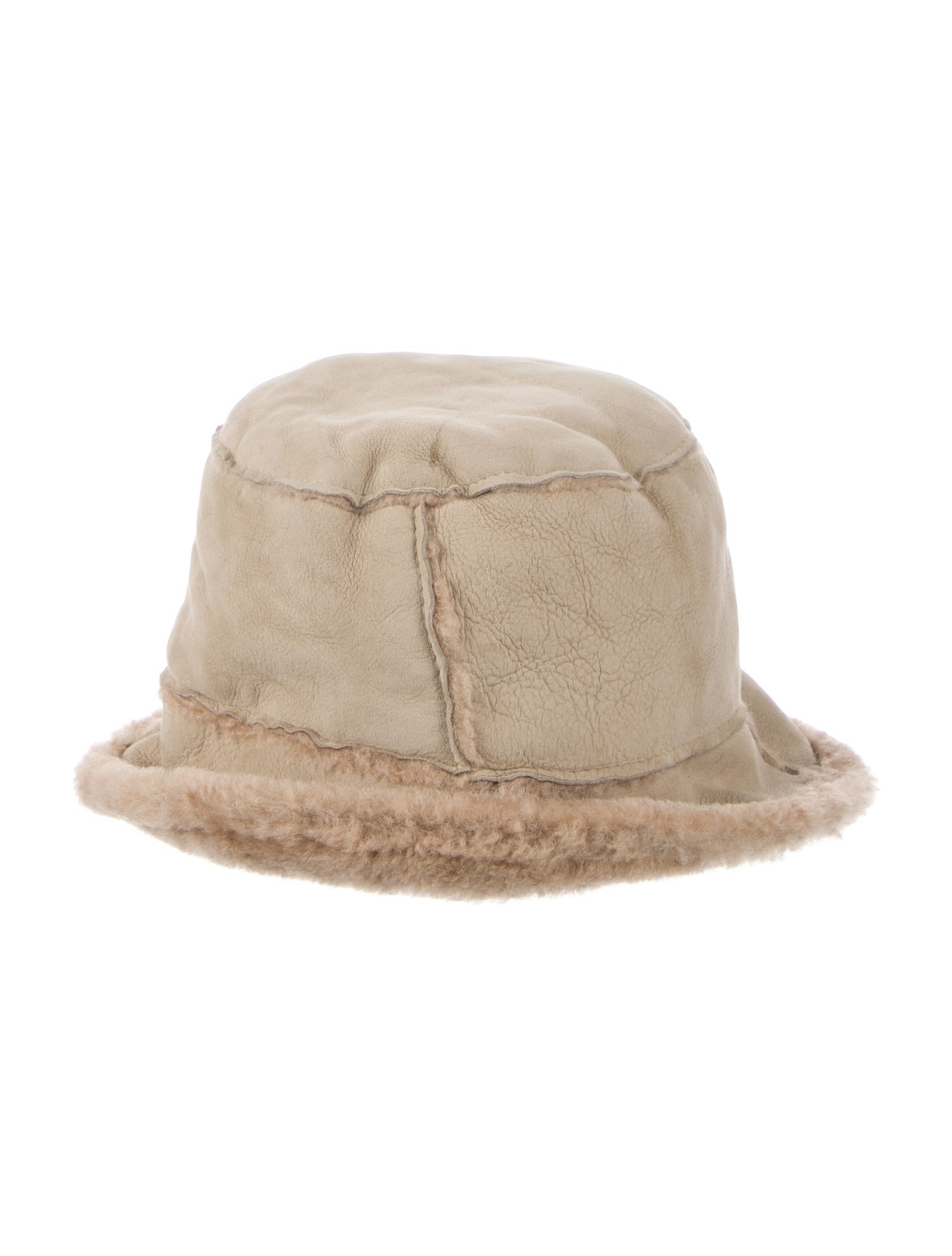 Neiman Marcus Lamb Fur Bucket Hat