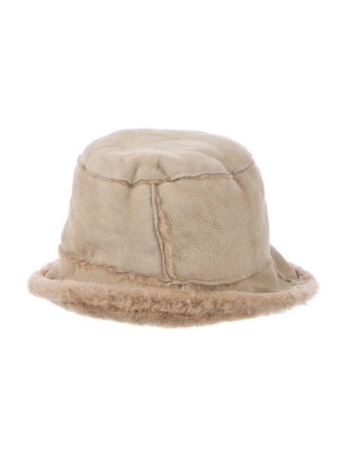 Neiman Marcus Lamb Fur Bucket Hat