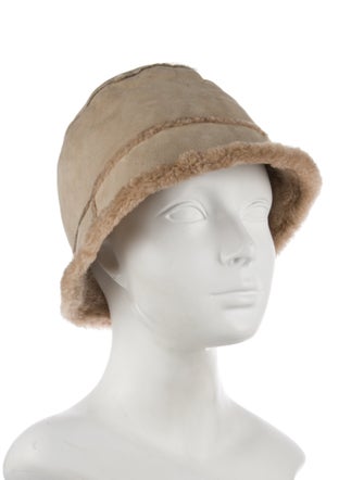 Neiman Marcus Lamb Fur Bucket Hat