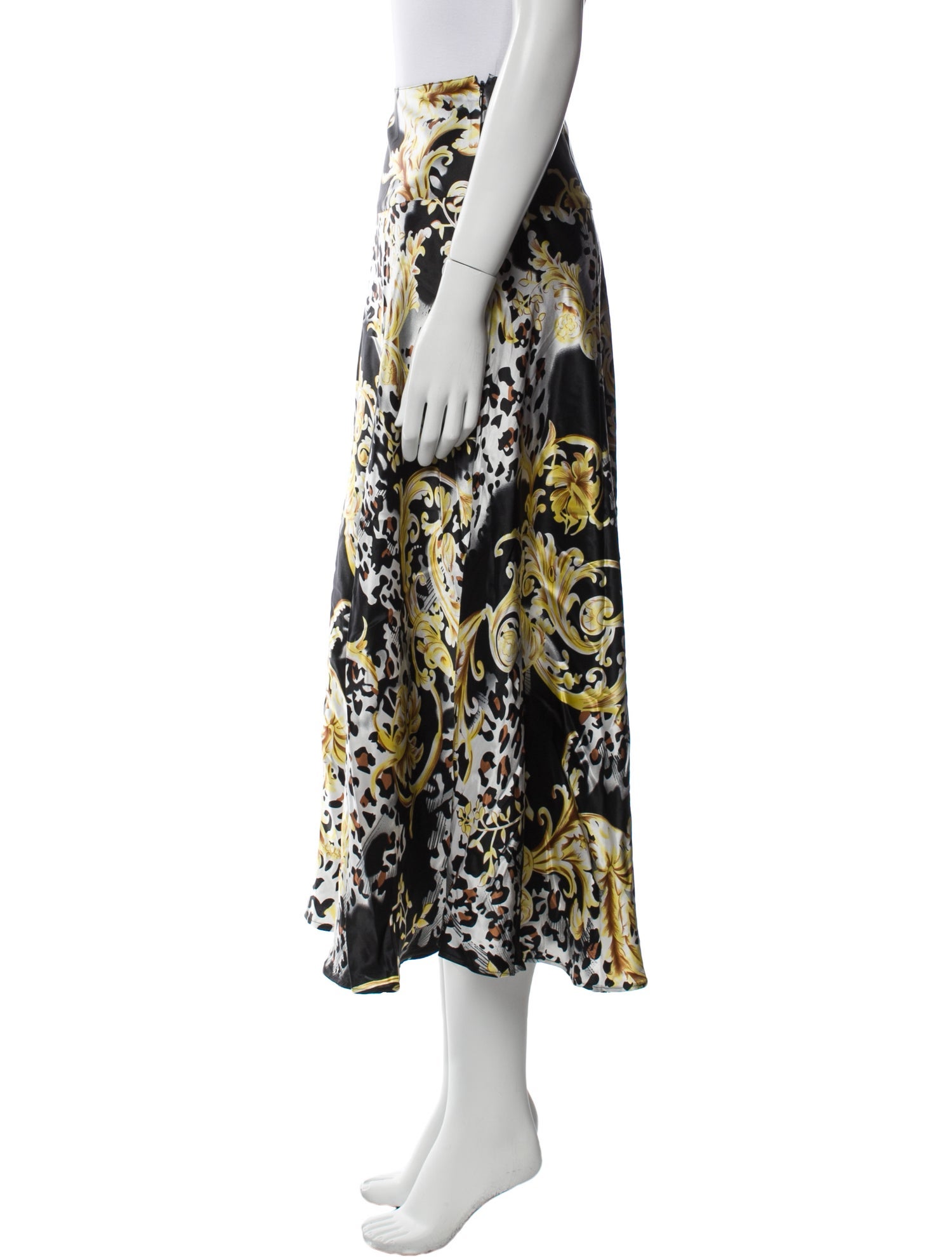 Neiman Marcus Silk Midi Length Skirt
