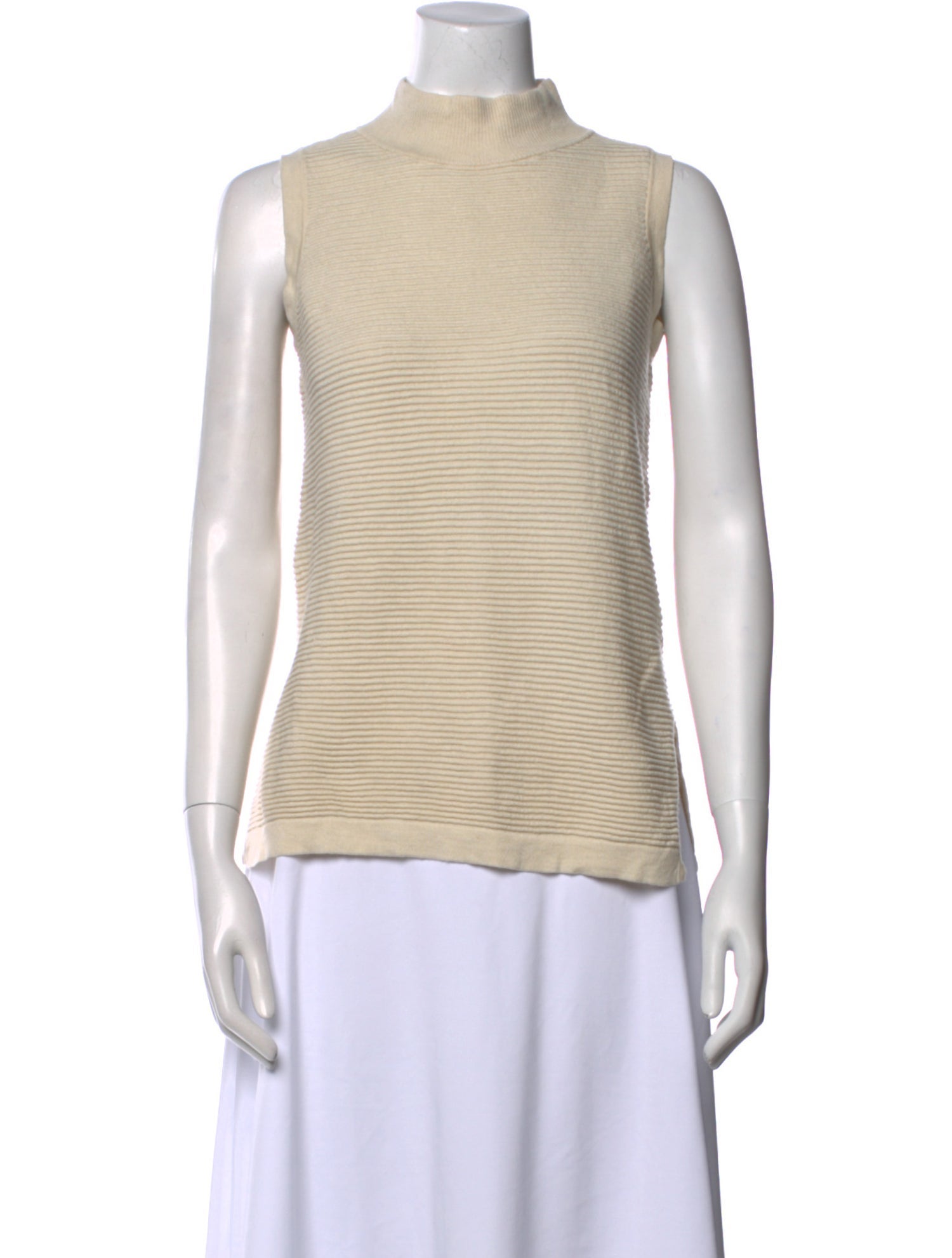 Neiman Marcus Silk Mock Neck Top