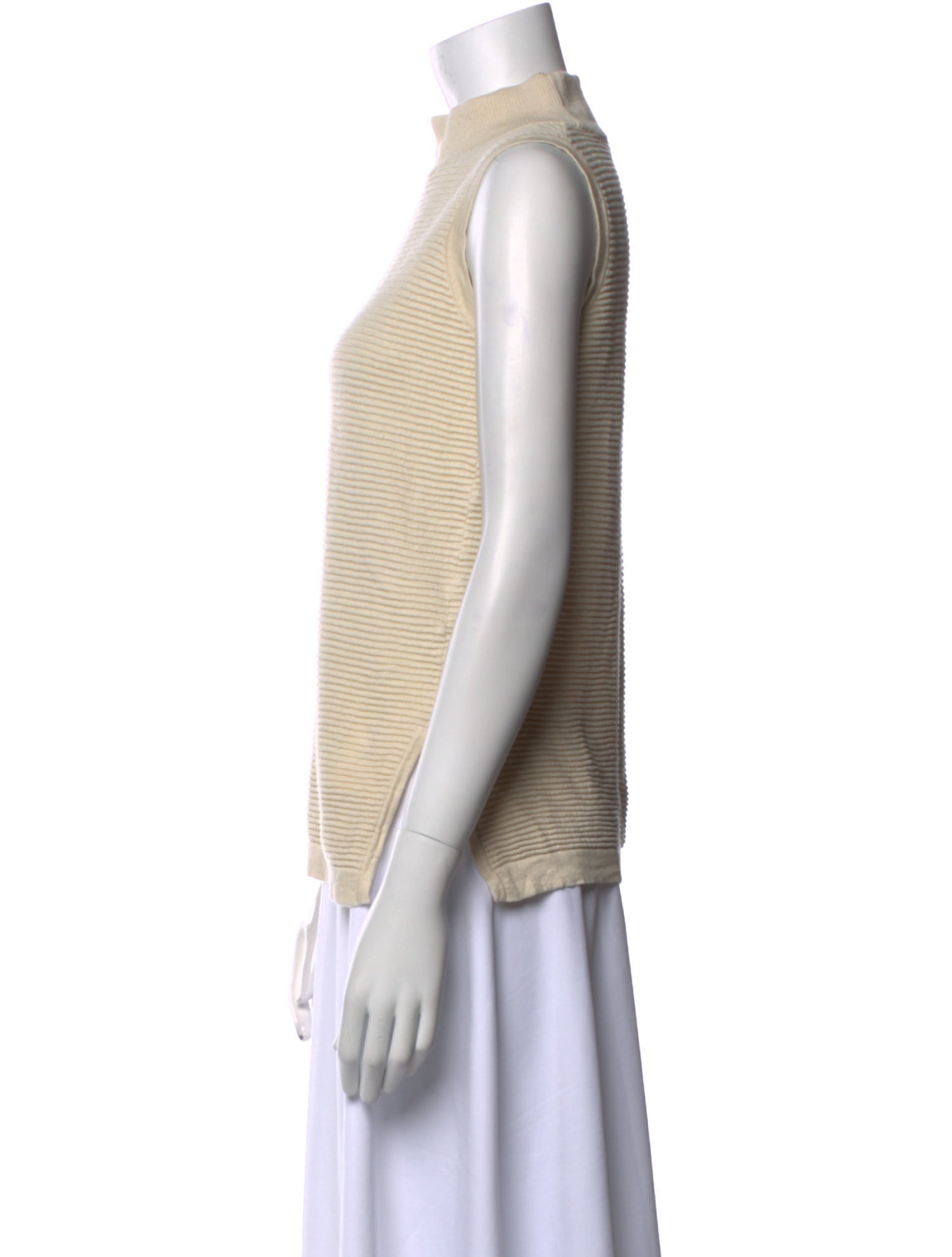 Neiman Marcus Silk Mock Neck Top