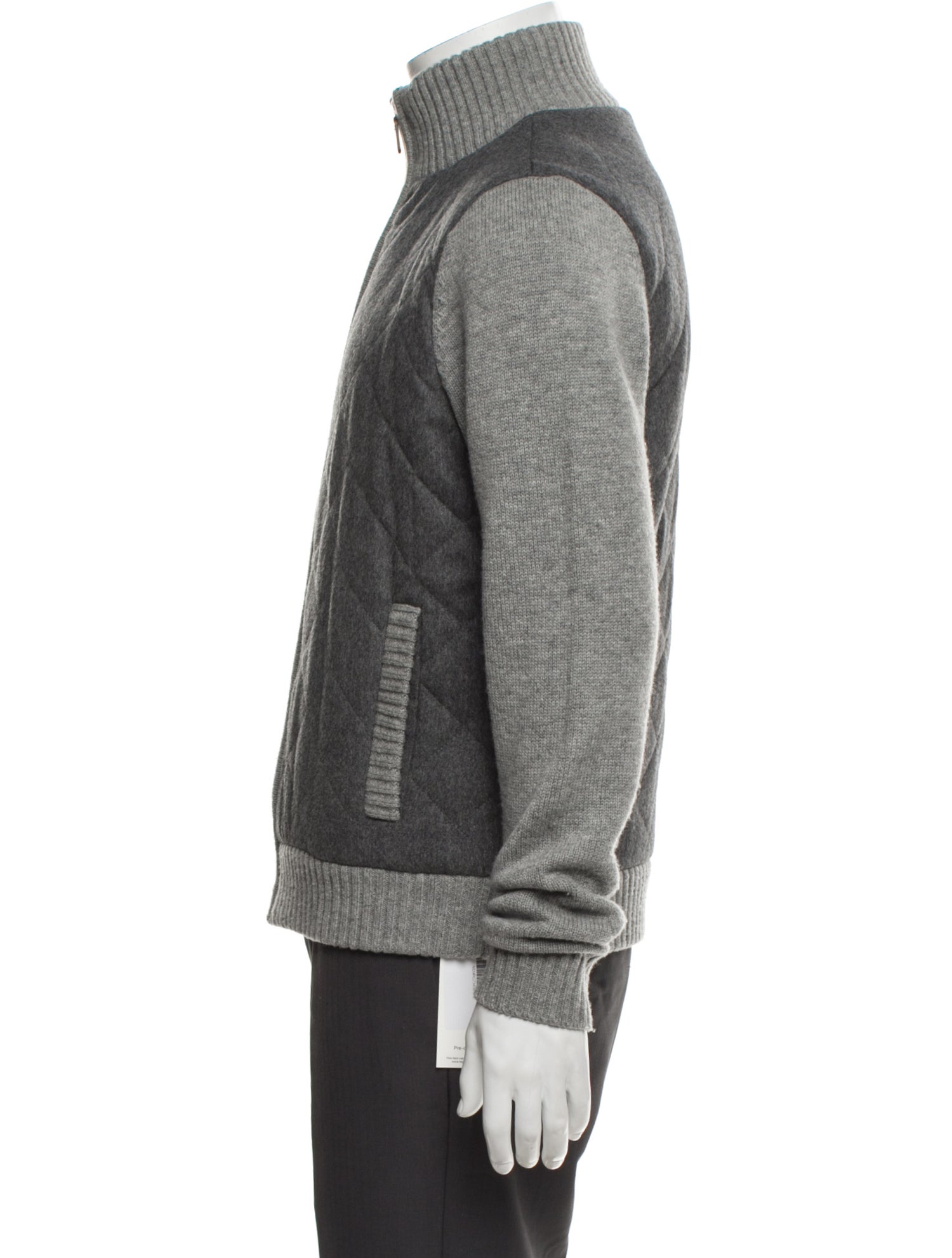 Neiman Marcus Wool Colorblock Pattern Bomber Jacket