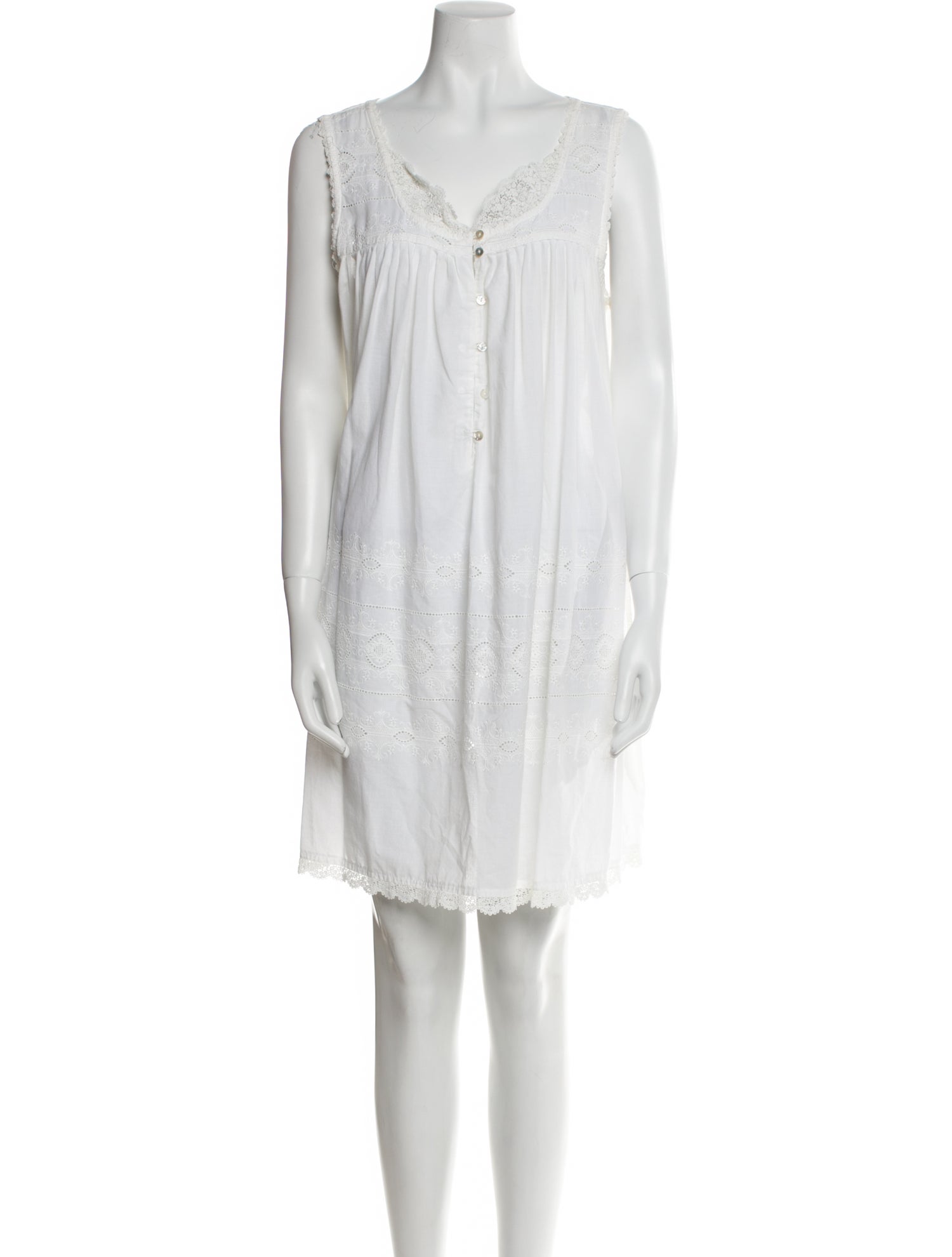 Neiman Marcus V-Neck Mini Dress