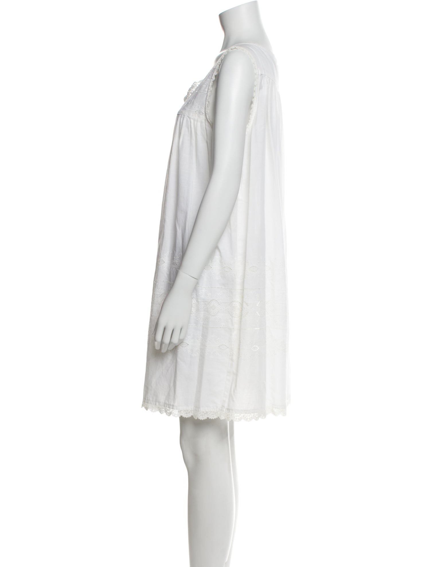 Neiman Marcus V-Neck Mini Dress