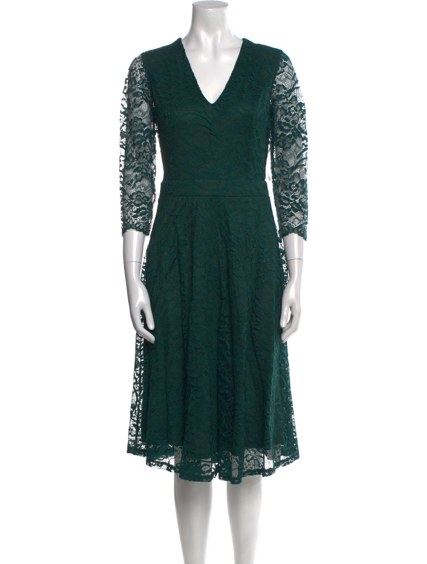 Neiman Marcus V-Neck Midi Length Dress