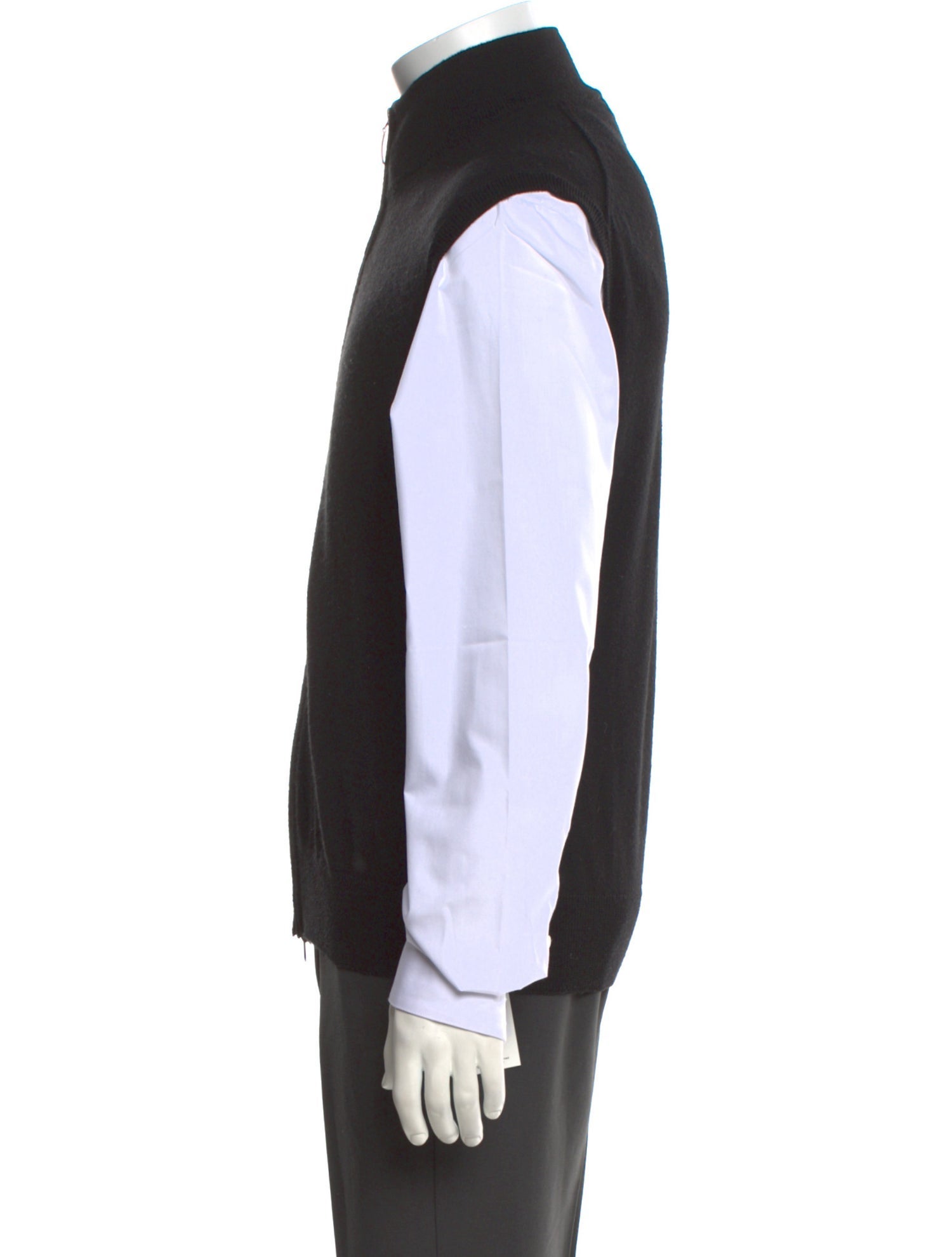 Neiman Marcus Mock Neck Sleeveless Sweater Vest