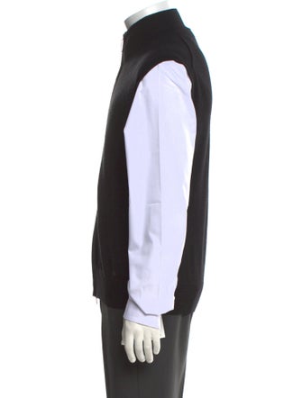 Neiman Marcus Mock Neck Sleeveless Sweater Vest