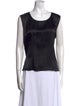 Neiman Marcus Scoop Neck Sleeveless Top