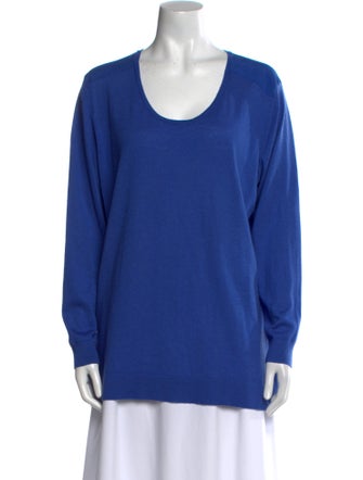 Neiman Marcus Silk Scoop Neck Sweater