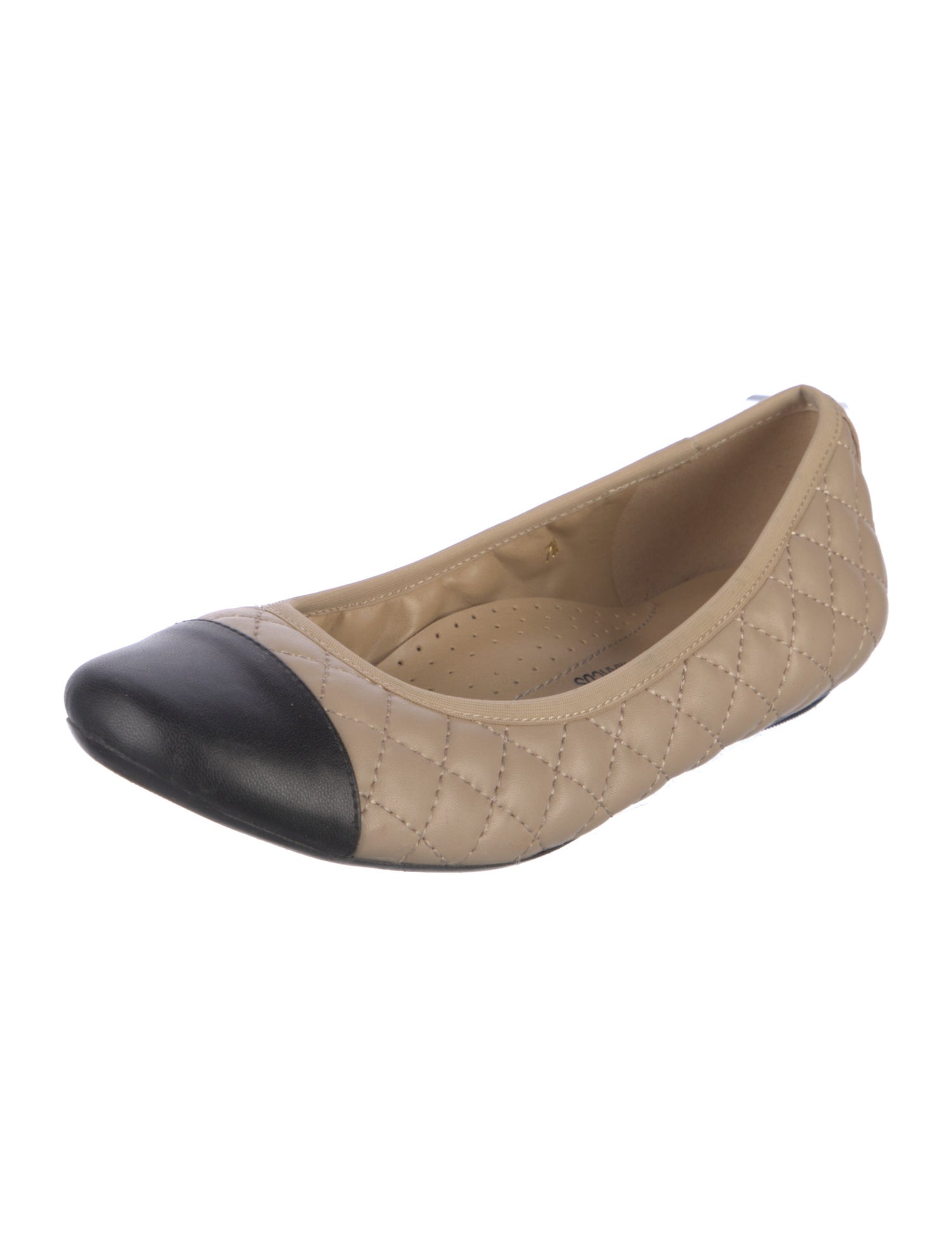 Neiman Marcus Leather Colorblock Pattern Ballet Flats