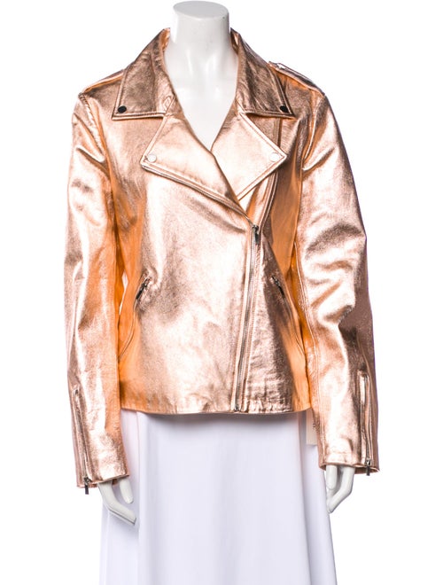 Neiman Marcus Leather Tweed Pattern Biker Jacket