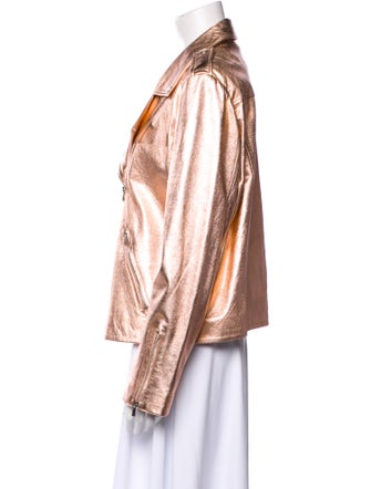 Neiman Marcus Leather Tweed Pattern Biker Jacket