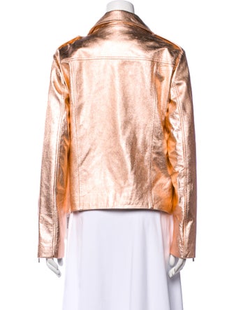 Neiman Marcus Leather Tweed Pattern Biker Jacket