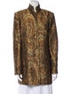 Neiman Marcus Silk Animal Print Faux Fur Coat