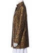 Neiman Marcus Silk Animal Print Faux Fur Coat