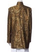Neiman Marcus Silk Animal Print Faux Fur Coat