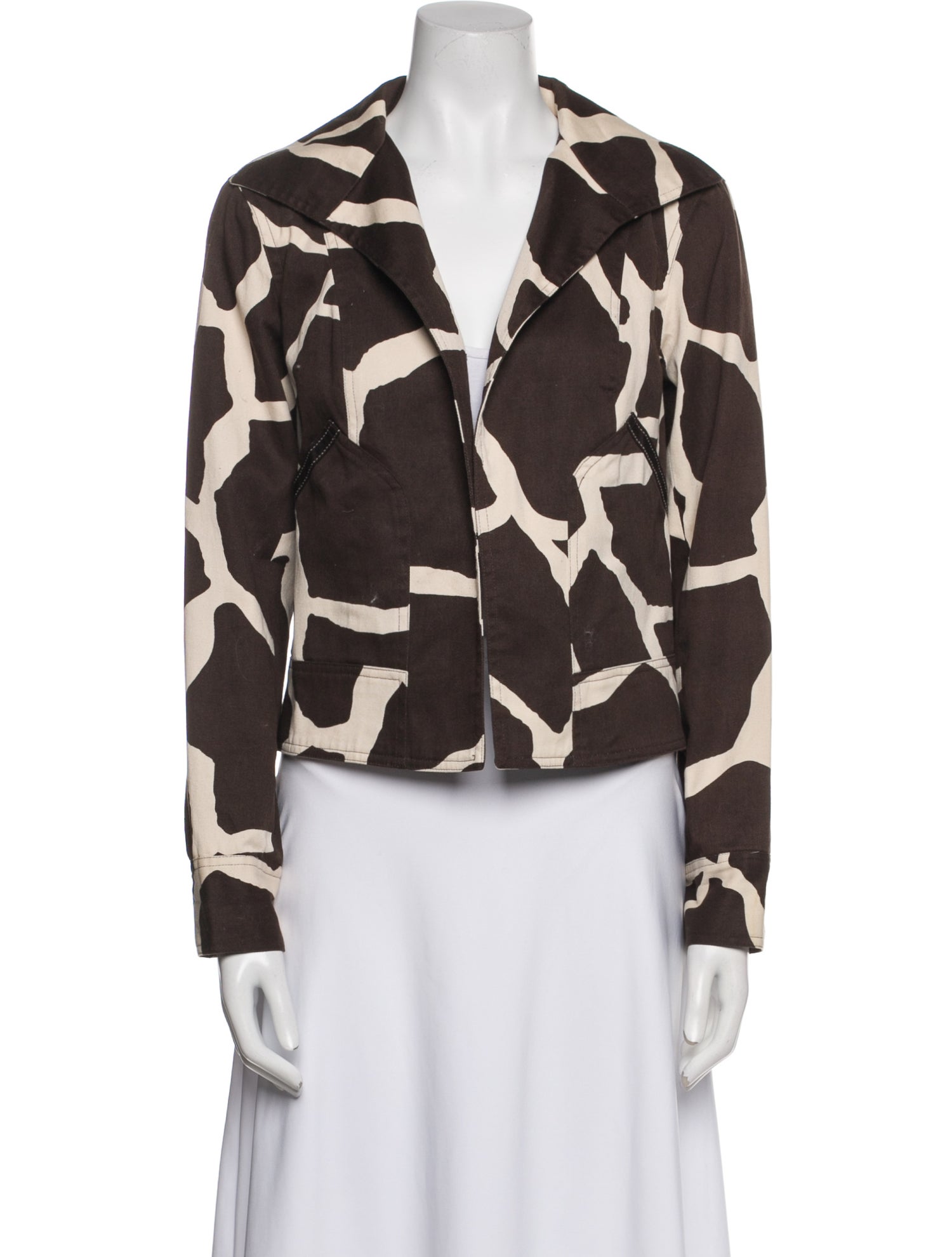 Neiman Marcus Silk Printed Evening Jacket