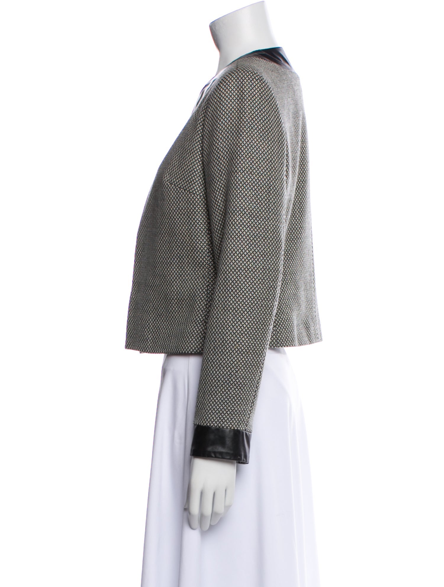 Neiman Marcus Wool Tweed Pattern Evening Jacket