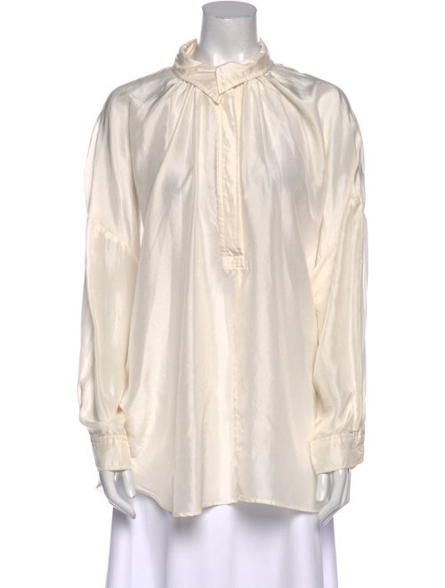 Neiman Marcus Silk Mock Neck Tunic