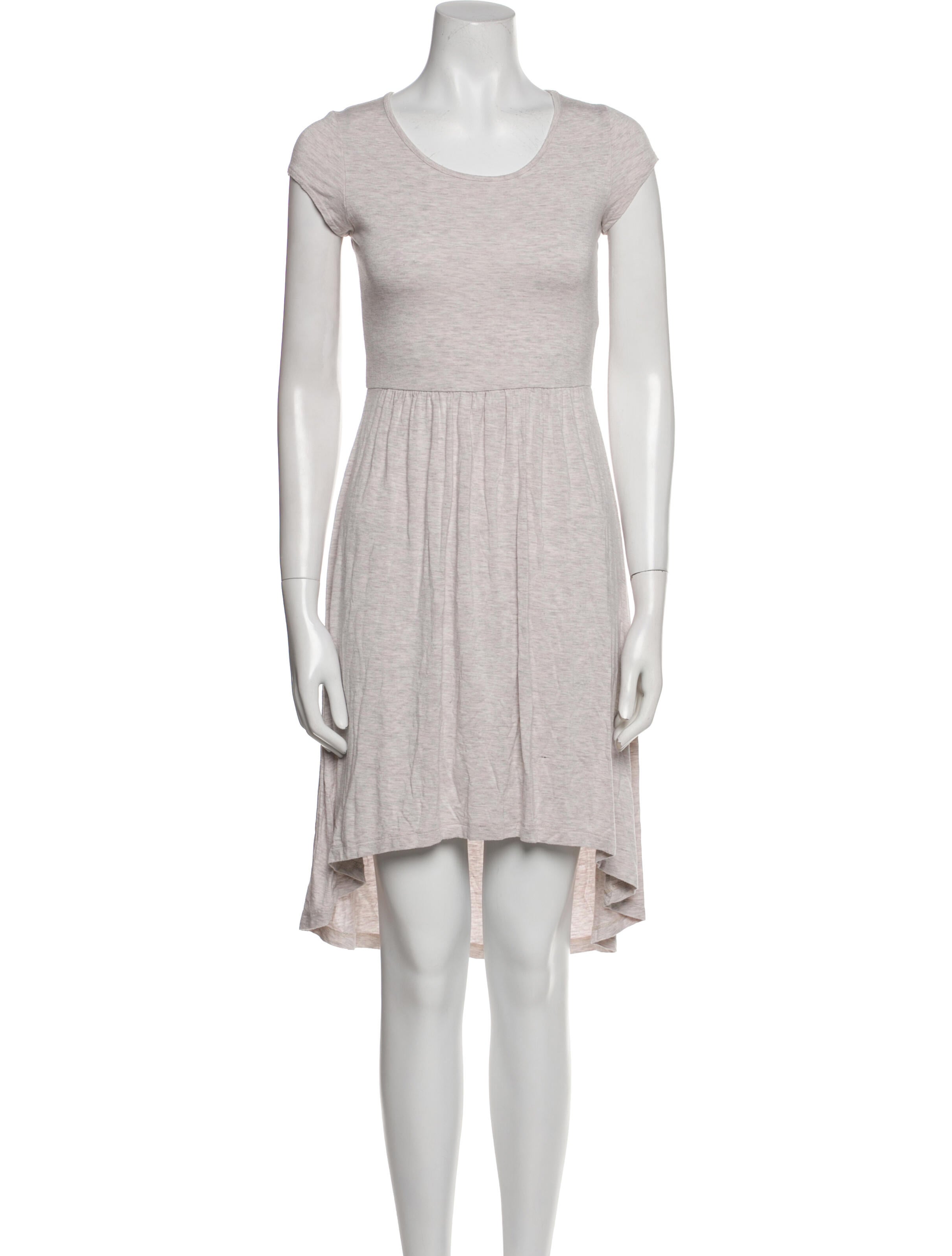 Neiman Marcus Scoop Neck Knee-Length Dress