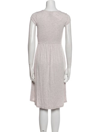 Neiman Marcus Scoop Neck Knee-Length Dress