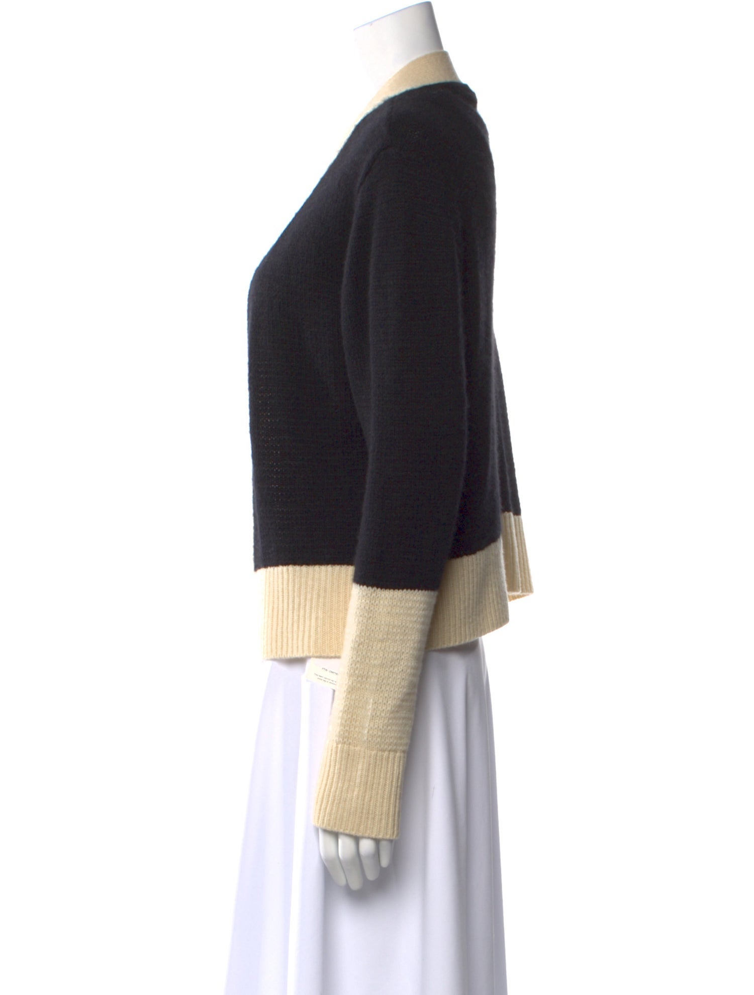 Neiman Marcus Cashmere Colorblock Pattern Sweater