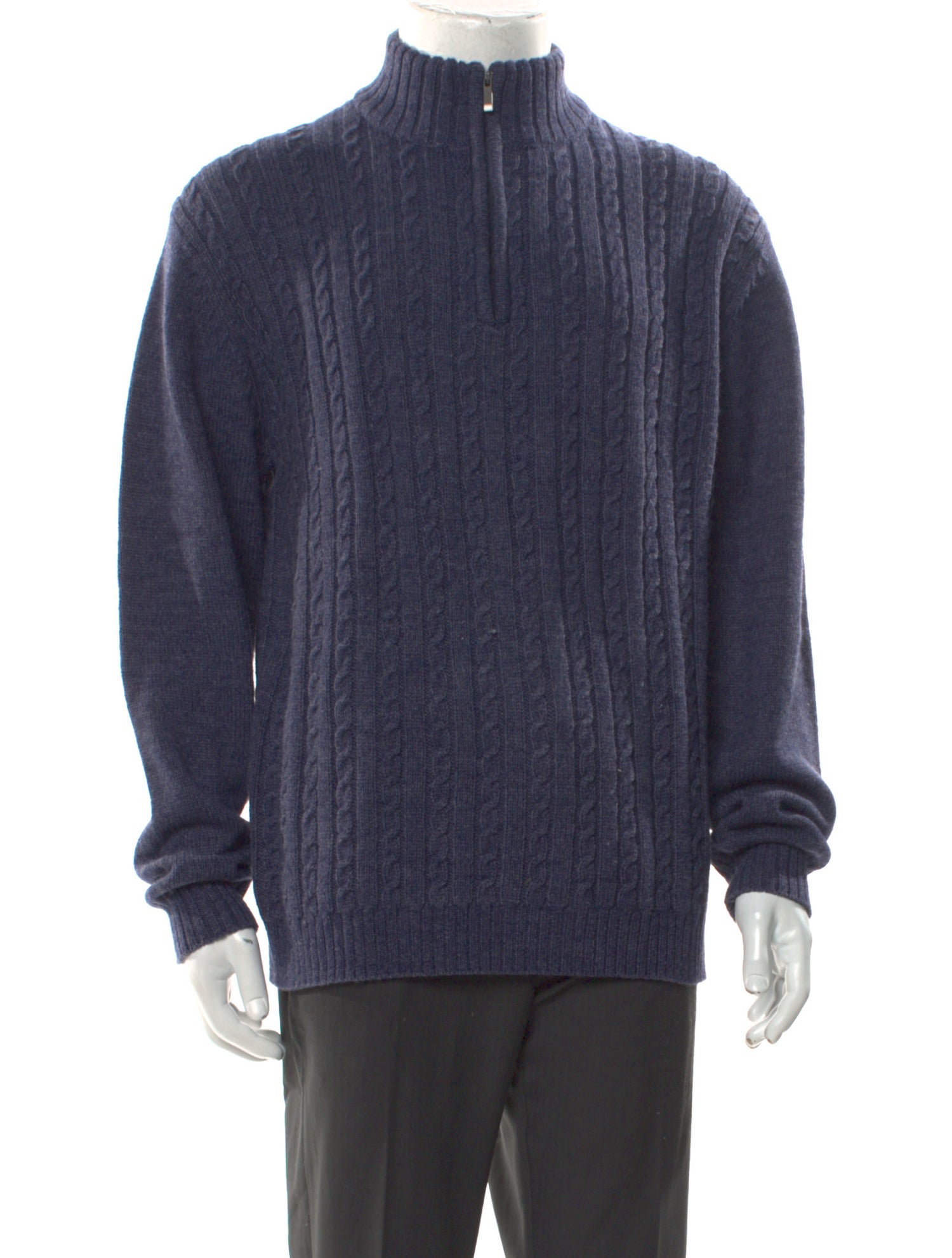 Neiman Marcus Turtleneck Long Sleeve Polo Sweater
