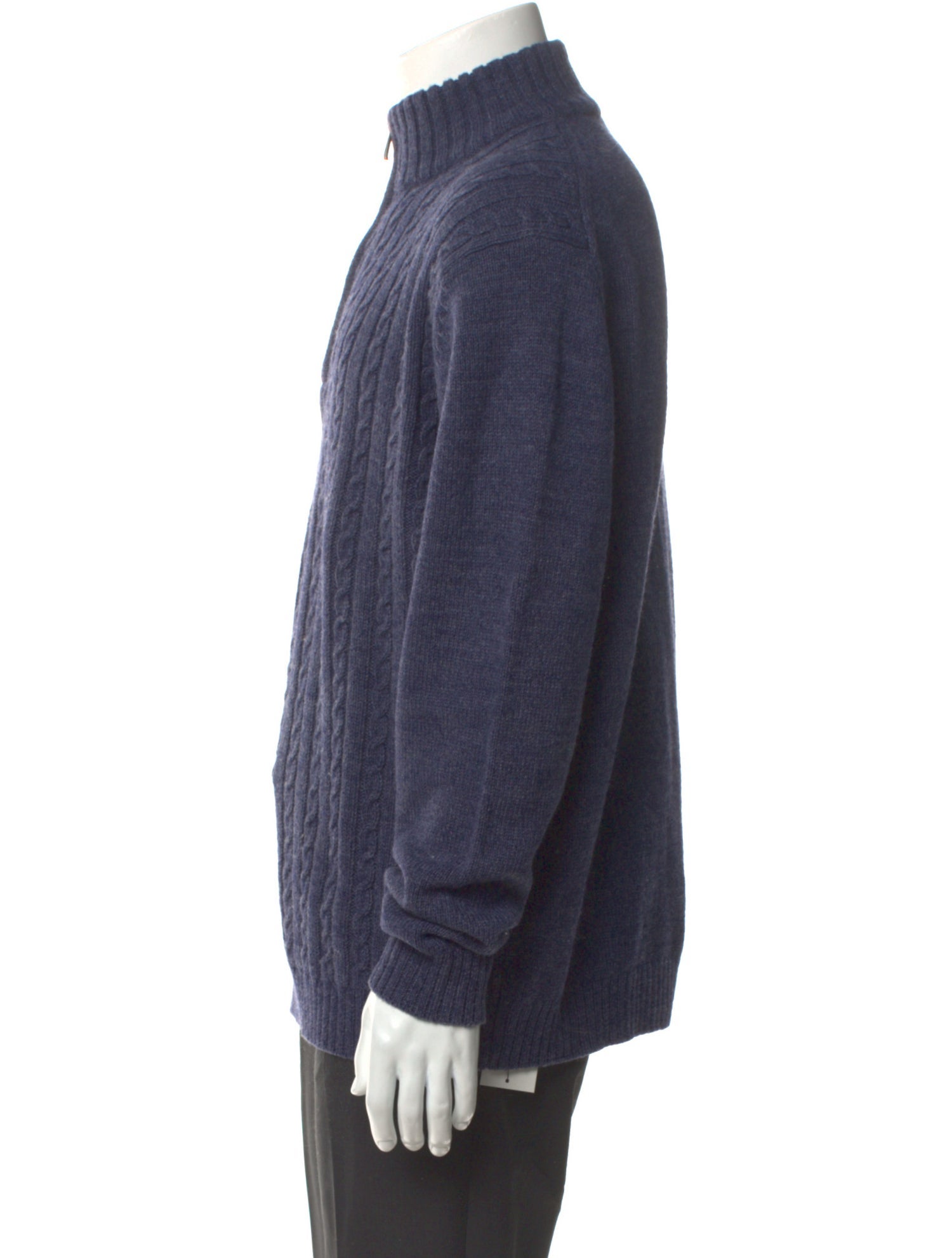 Neiman Marcus Turtleneck Long Sleeve Polo Sweater