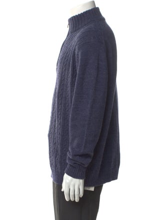 Neiman Marcus Turtleneck Long Sleeve Polo Sweater