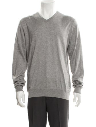 Neiman Marcus Cashmere V-Neck Pullover