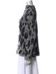Neiman Marcus Cashmere Animal Print Sweater
