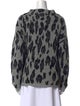 Neiman Marcus Cashmere Animal Print Sweater