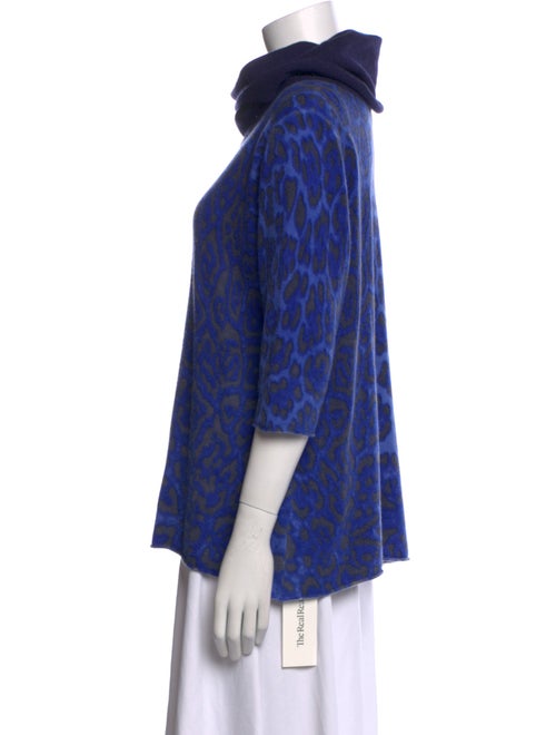 Neiman Marcus Cashmere Printed Sweater