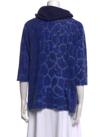 Neiman Marcus Cashmere Printed Sweater