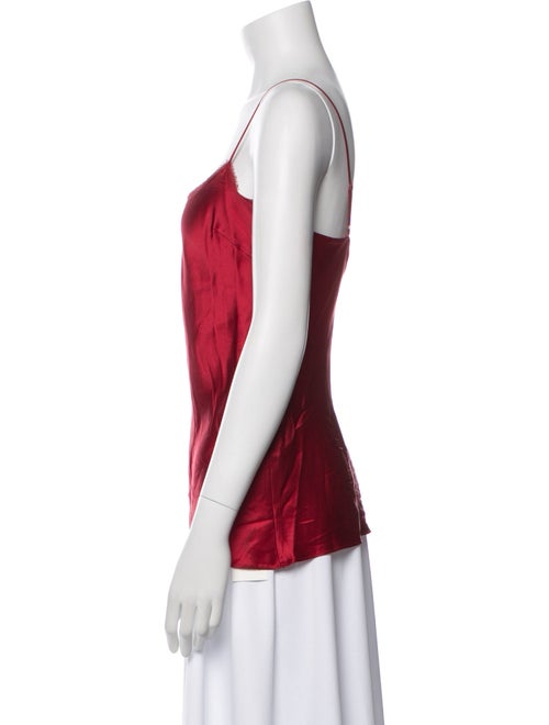 Neiman Marcus Silk V-Neck Top