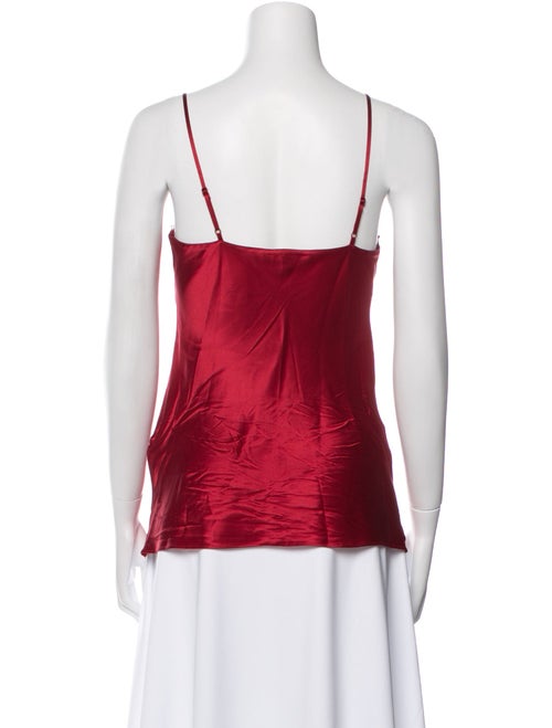 Neiman Marcus Silk V-Neck Top