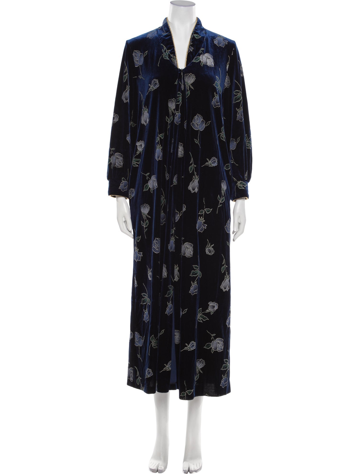 Neiman Marcus Floral Print Long Dress