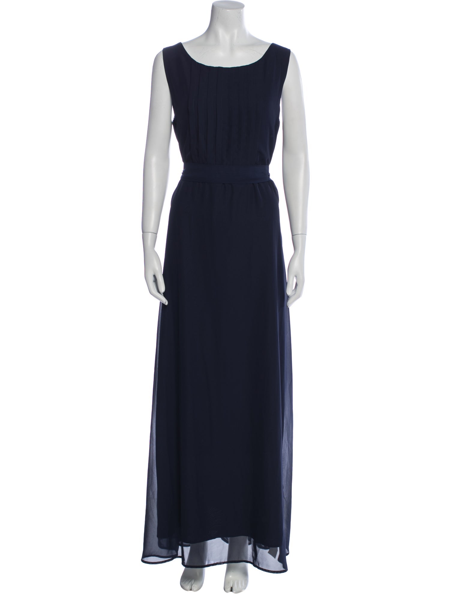 Neiman Marcus Scoop Neck Long Dress
