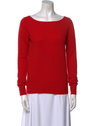 Neiman Marcus Cashmere Bateau Neckline Sweater