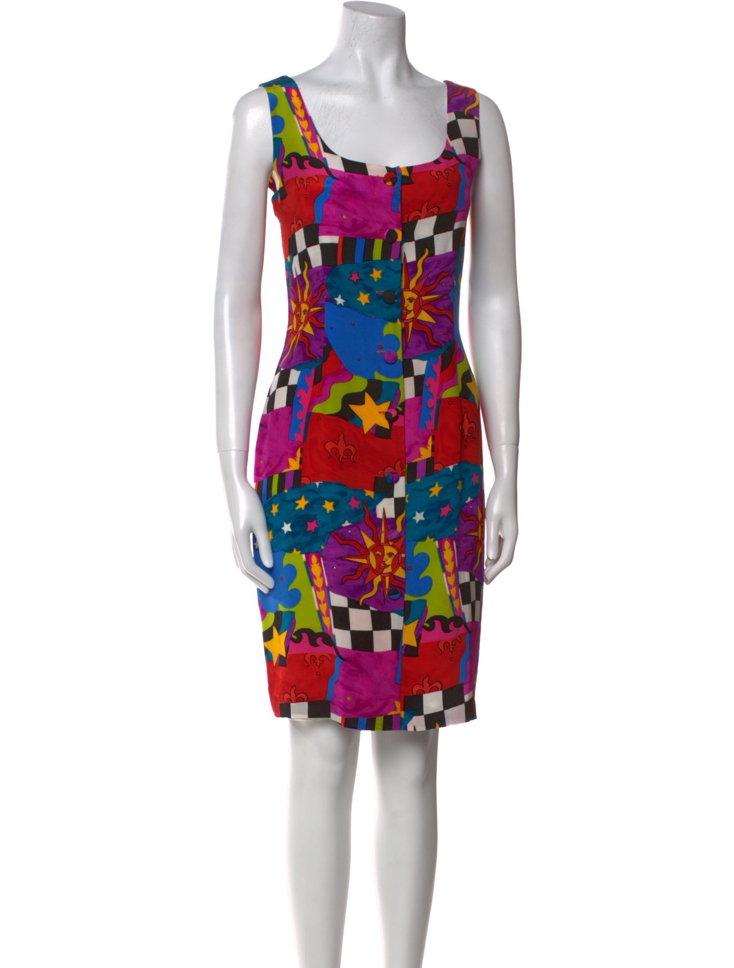 Neiman Marcus Silk Knee-Length Dress