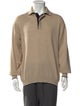 Neiman Marcus Crew Neck Long Sleeve Polo Sweater