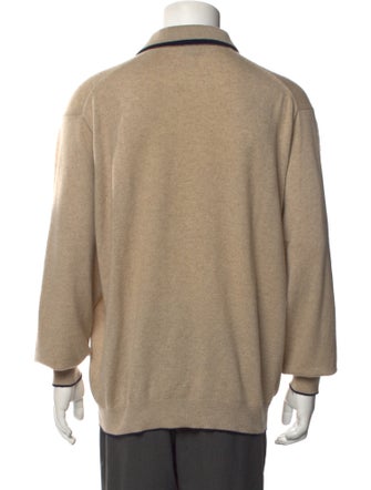 Neiman Marcus Crew Neck Long Sleeve Polo Sweater