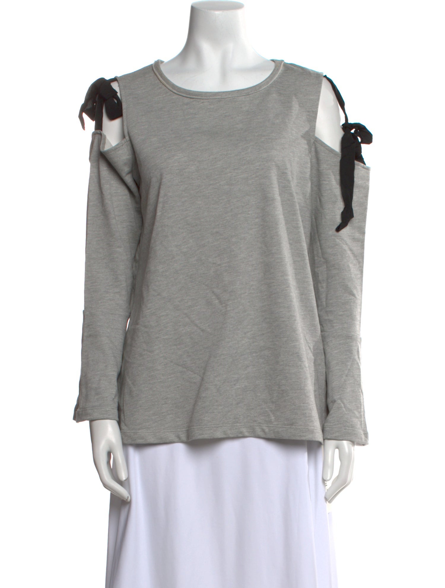 Neiman Marcus Scoop Neck Long Sleeve Sweatshirt