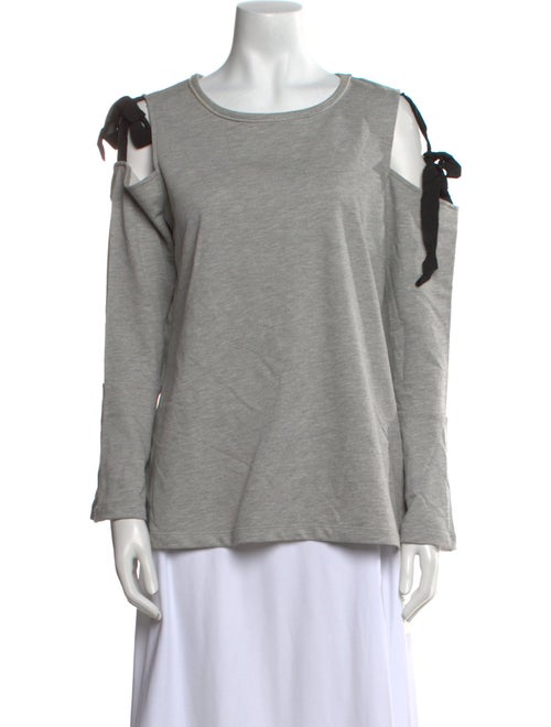 Neiman Marcus Scoop Neck Long Sleeve Sweatshirt
