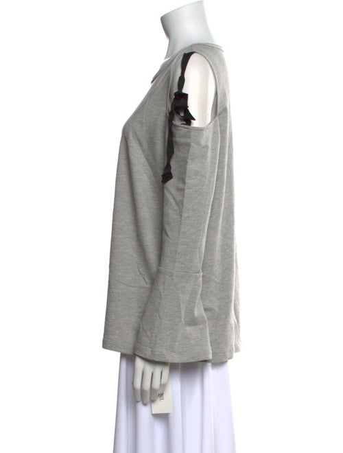 Neiman Marcus Scoop Neck Long Sleeve Sweatshirt