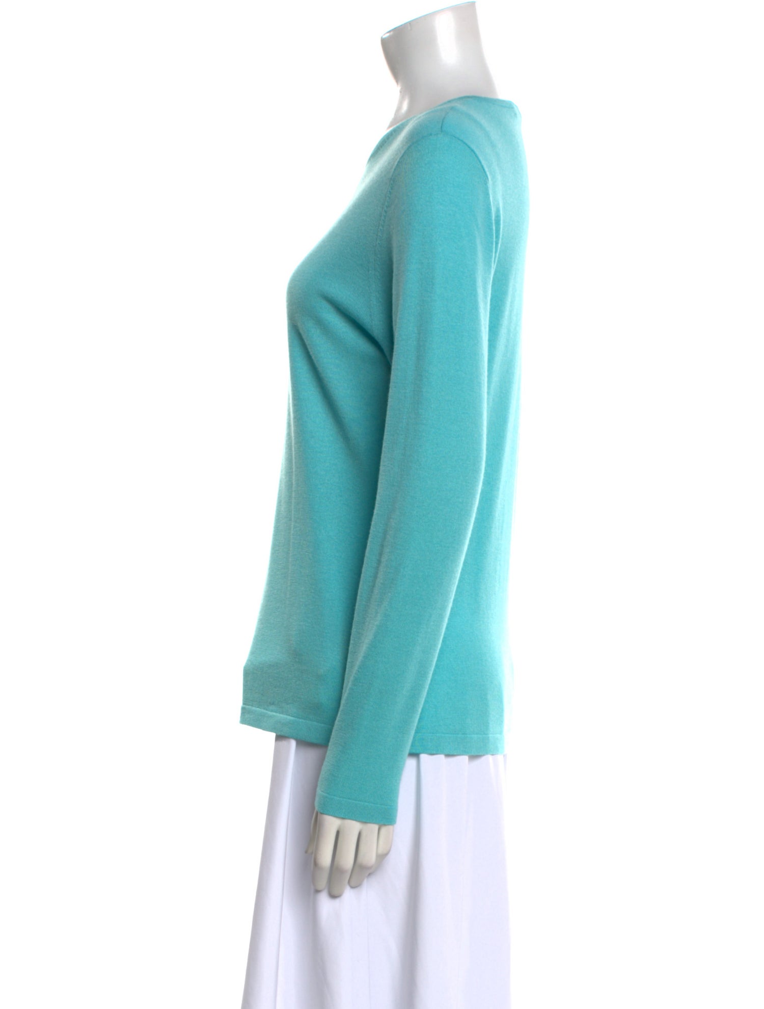 Neiman Marcus Silk Scoop Neck Sweater