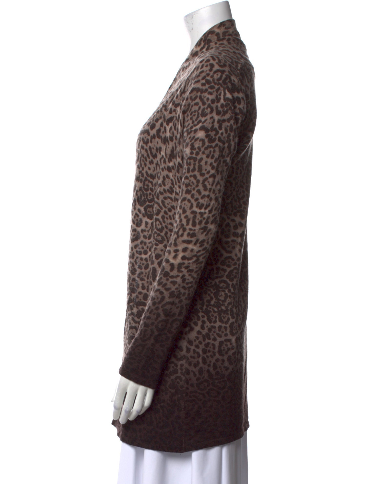 Neiman Marcus Cashmere Animal Print Sweater